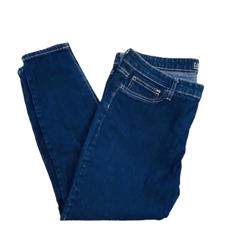 GAP Womens Dark Wash Skinny‎ Jeans Size 16/33 Five Pocket Design Cotton Blend
